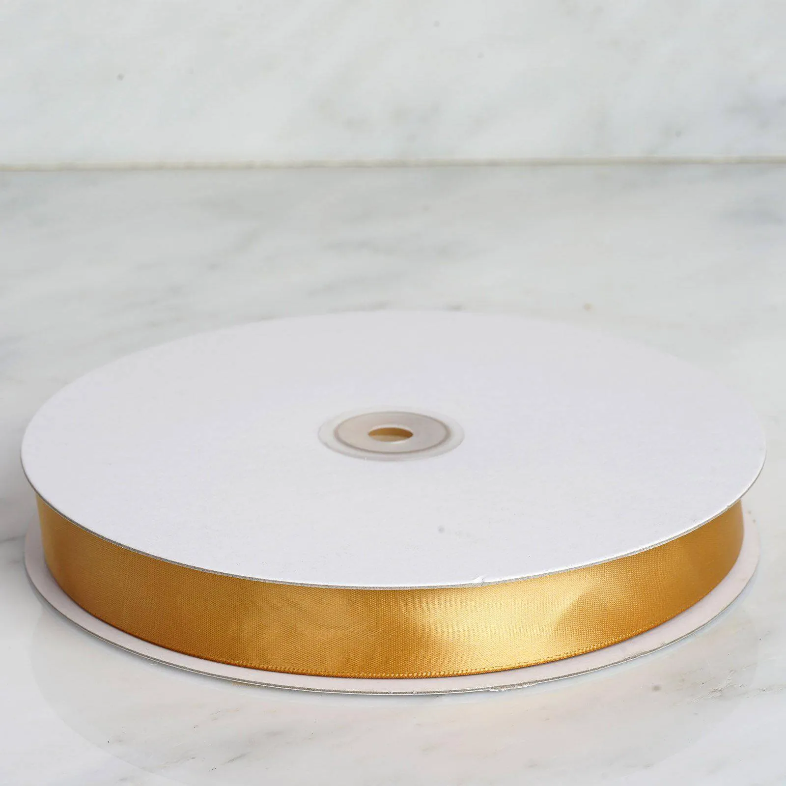 100 Yards 7 8" Gold Single Face Decorative Satin Ribbon
