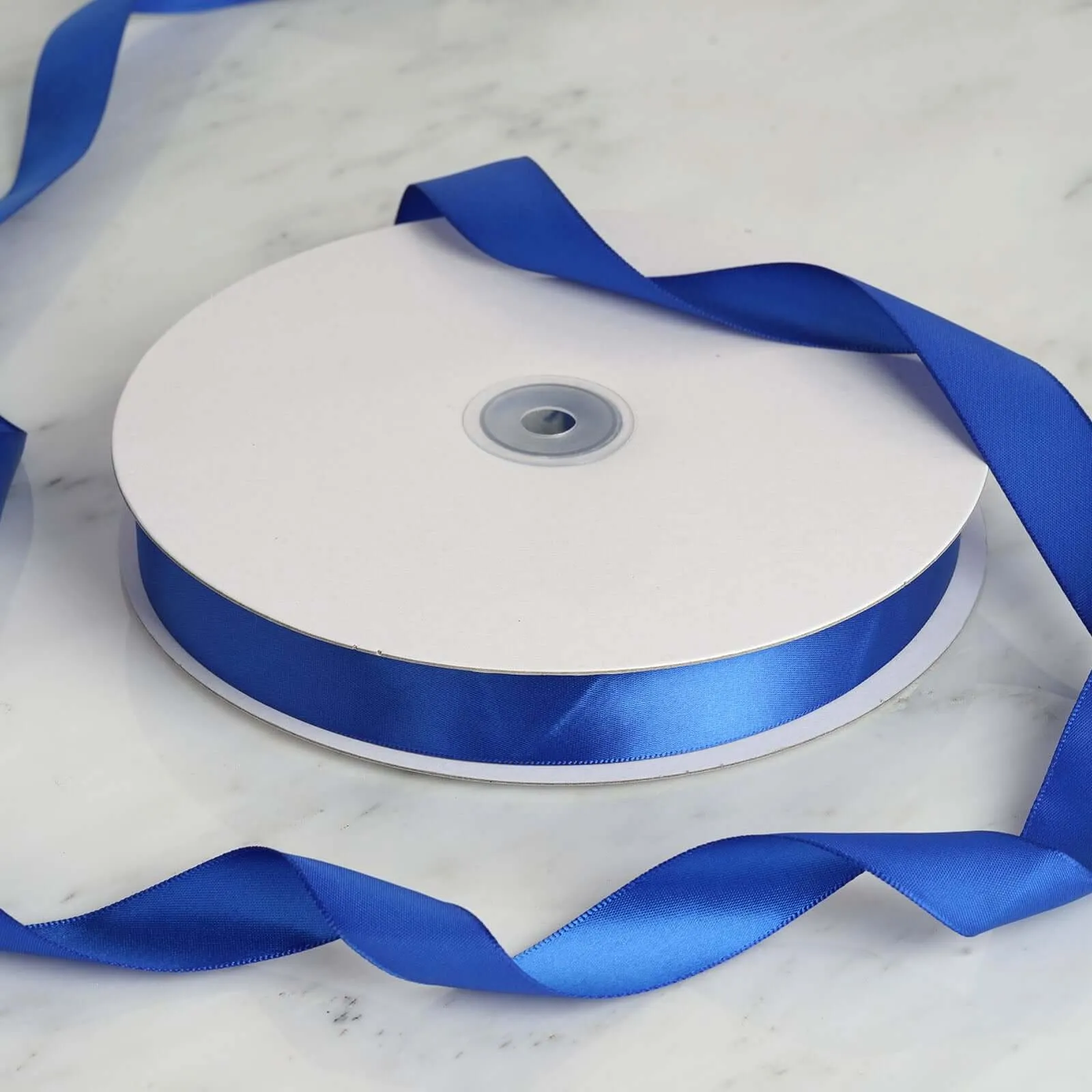 100 Yards 7 8" Royal Blue Single Face Decorative Satin Ribbon