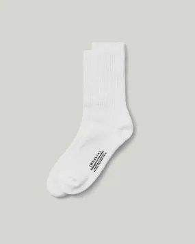 3P Stock Crew Socks White