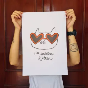 A3 Smitten Kitten Riso Print