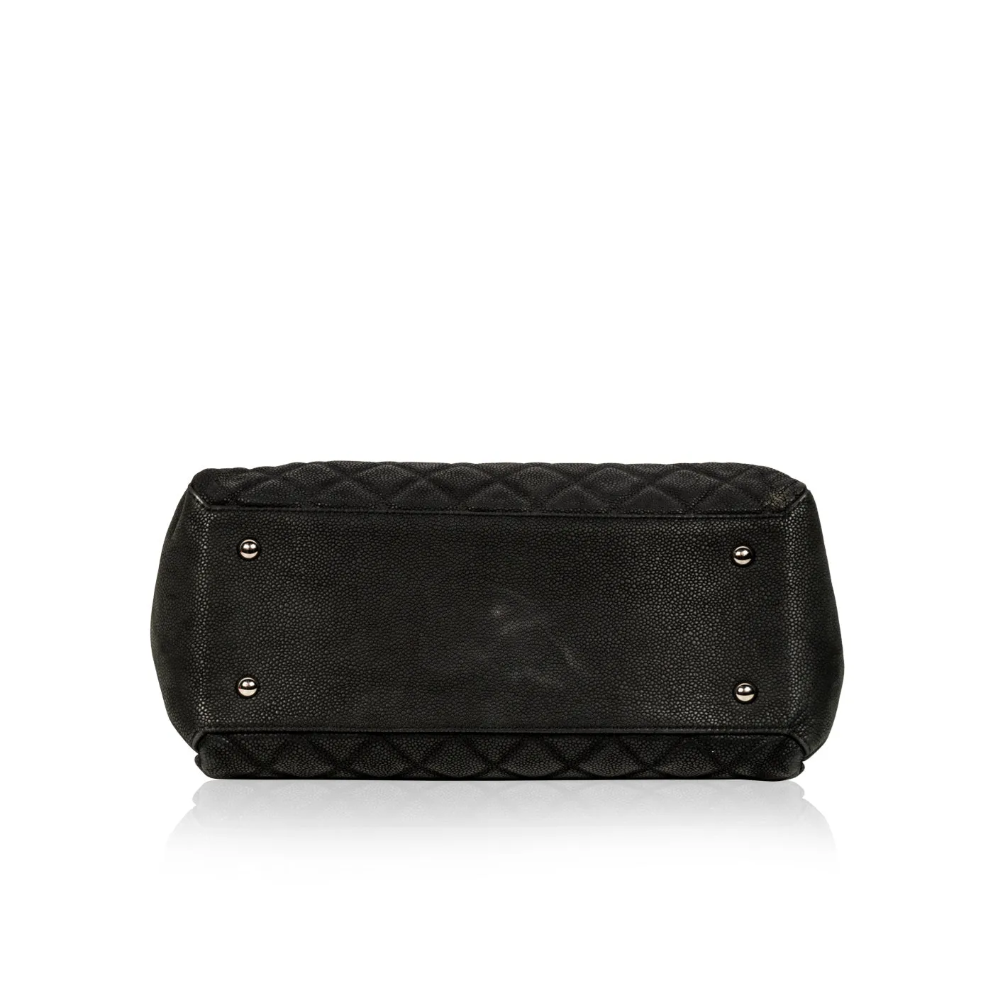 Accordion Shoulder Bag - Matte Caviar