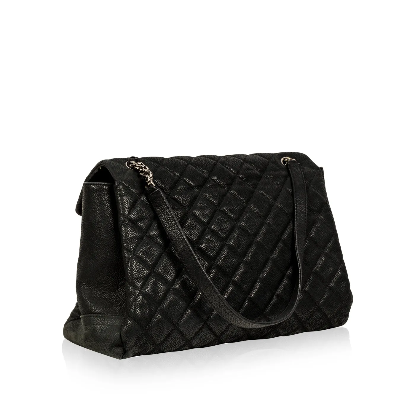 Accordion Shoulder Bag - Matte Caviar