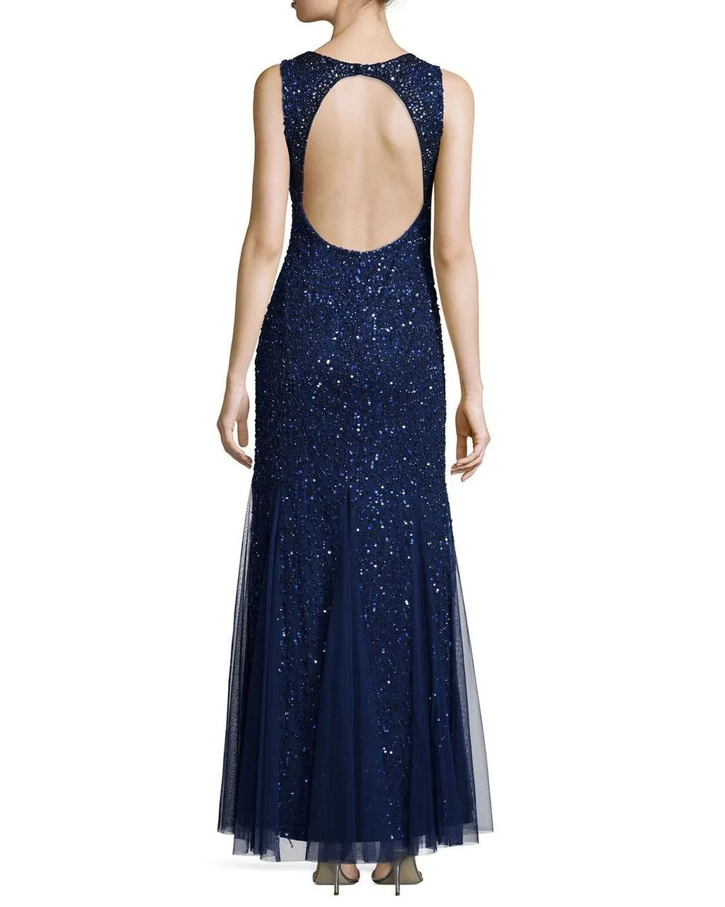 Aidan Mattox - Embellished Jewel Neck Dress 251705110