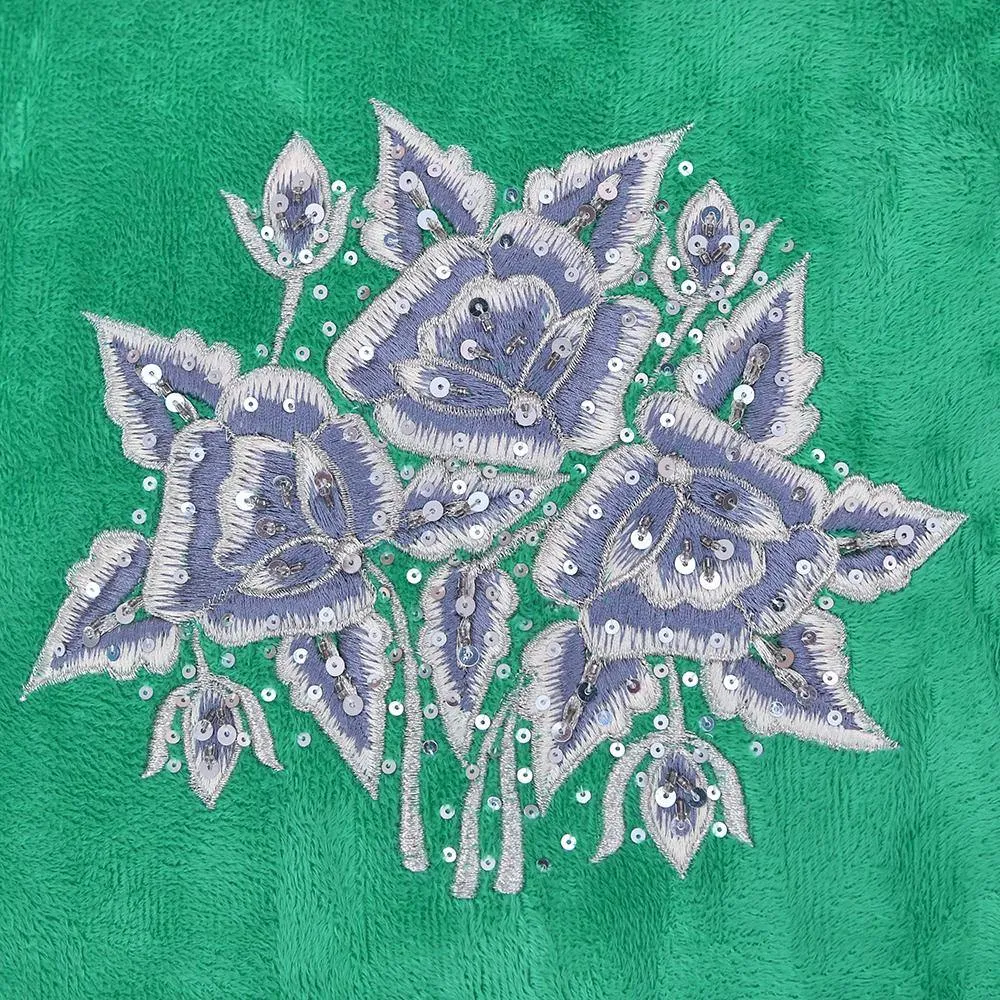 AKC Pure Velvet Embroidered Gratifying Filled Cushion
