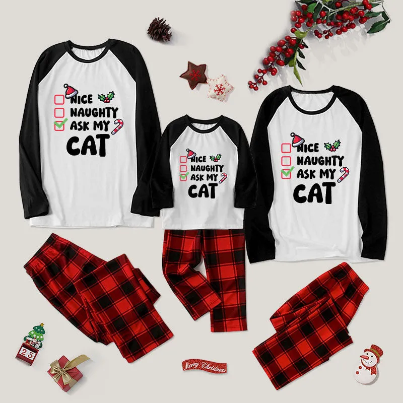 Ask My Cat Family Christmas Pajama Sets