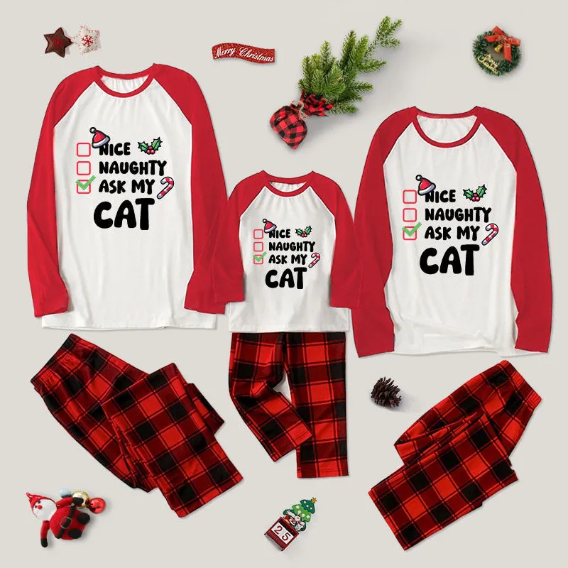 Ask My Cat Family Christmas Pajama Sets