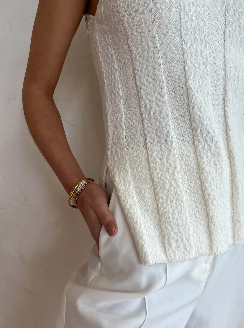 Assembly Label Nina Boucle Top in Antique White