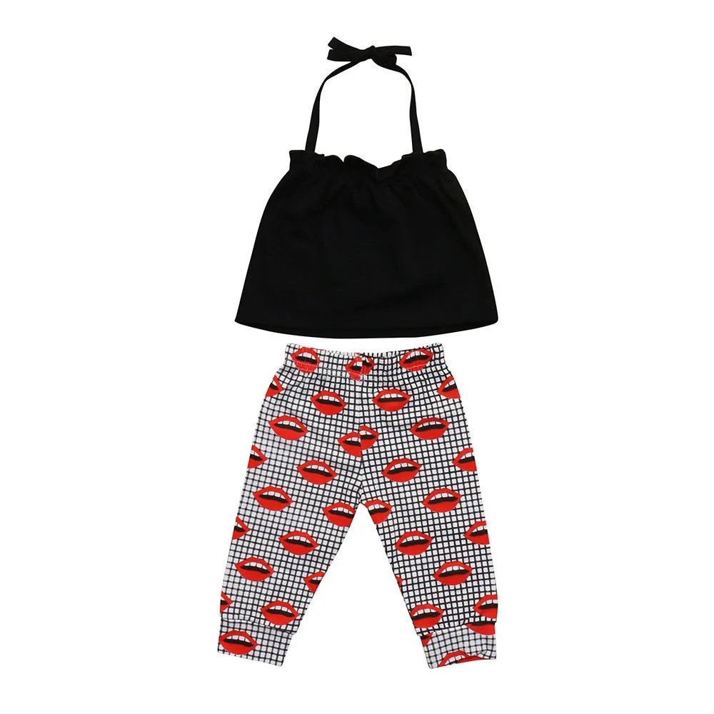 Baby Girls Clothes Sets 2018 Summer 2Pcs Infant Baby Girls Tops Pants Outfits Clothing Set