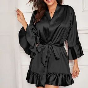 BerriesJam - 2024 Silk Ruffle Sleeves Kimono