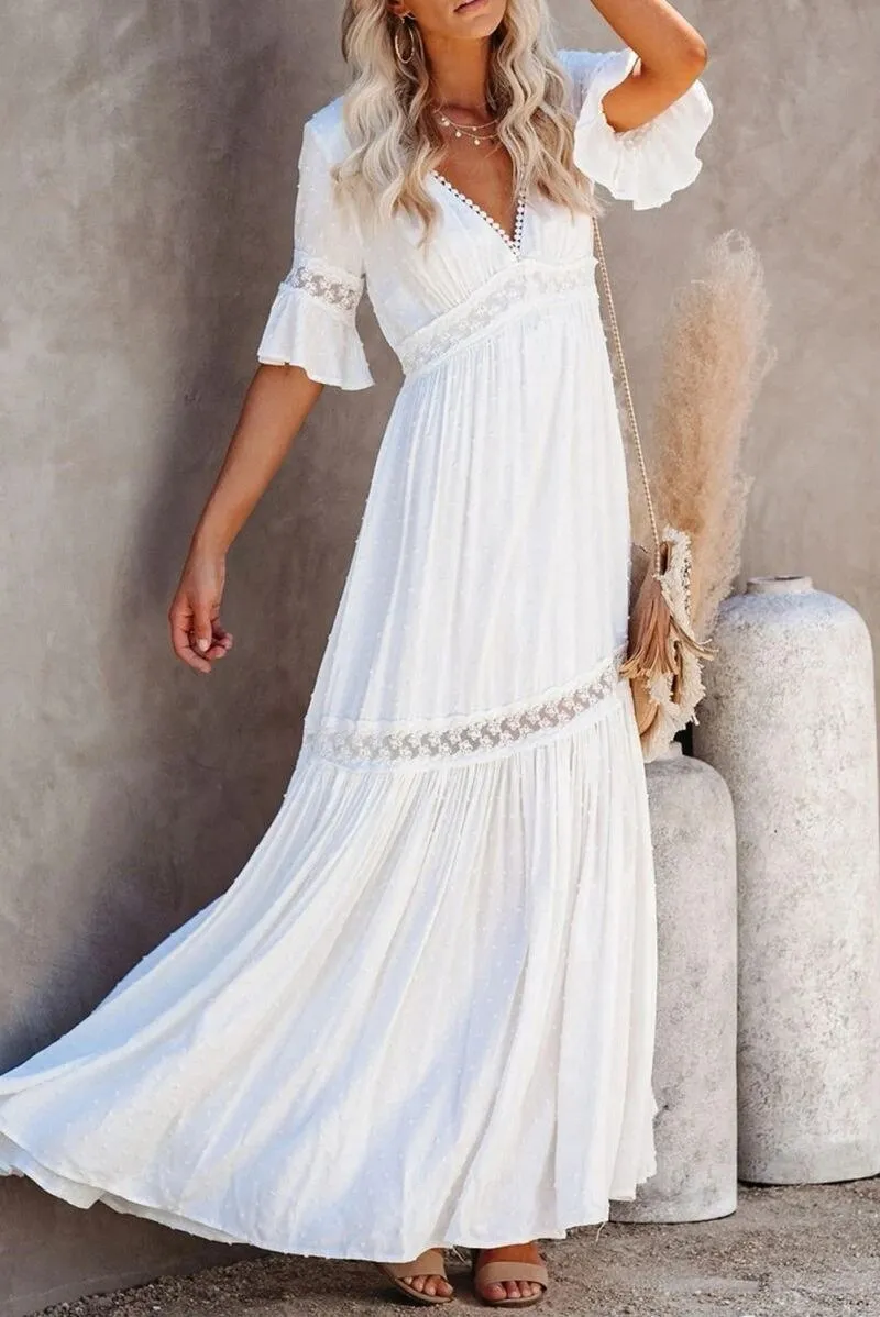 BerriesJam - 2024 Trendy Pleated Ruffle Maxi Dress