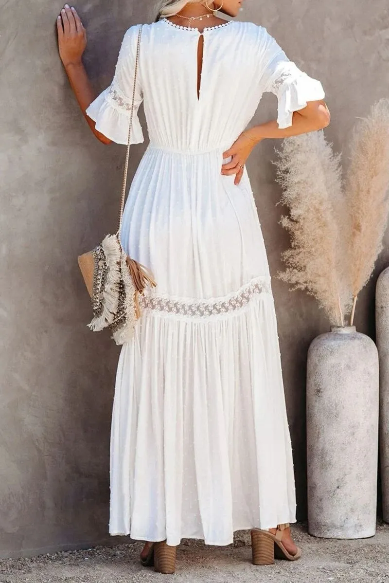 BerriesJam - 2024 Trendy Pleated Ruffle Maxi Dress