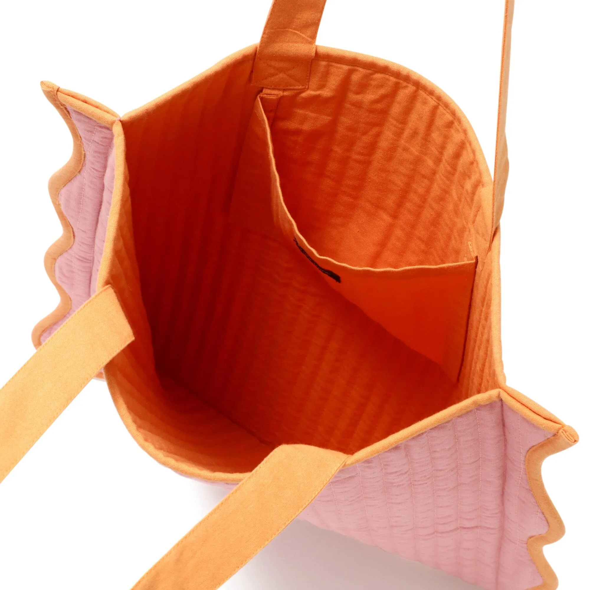 Bicolor Wave Tote Bag Pink