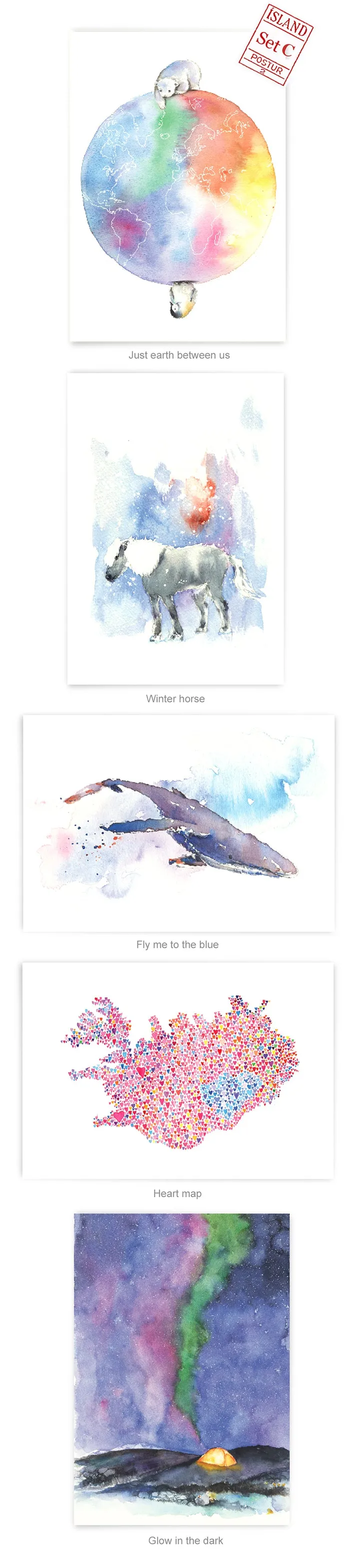 Big postcard set C