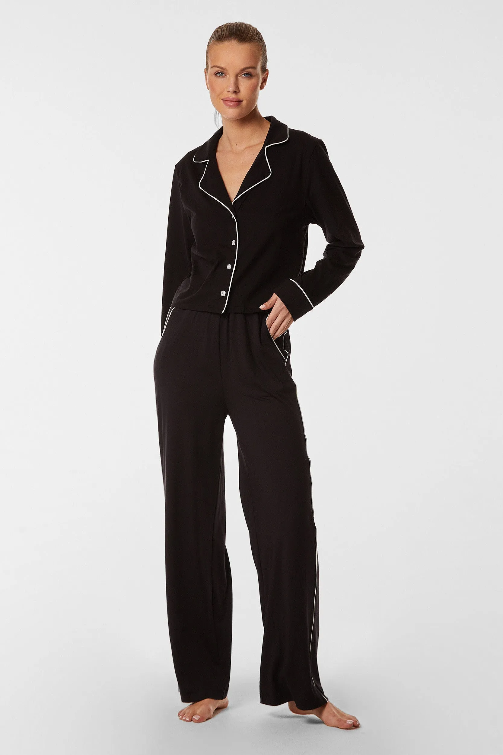 Black Pajama Soft Long Pant