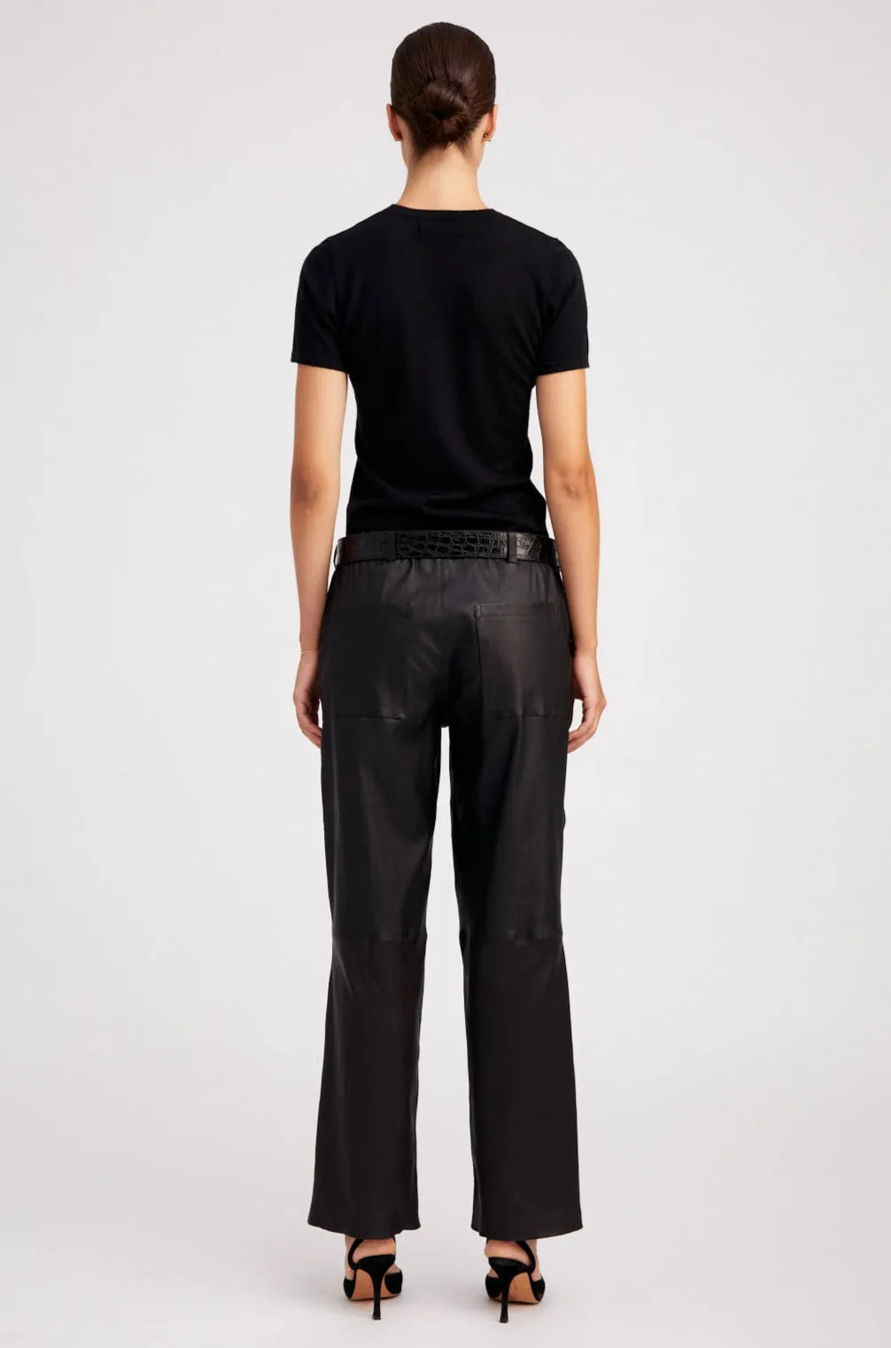 Black Ultra Fine Cashmere Relaxed Tee Shirt