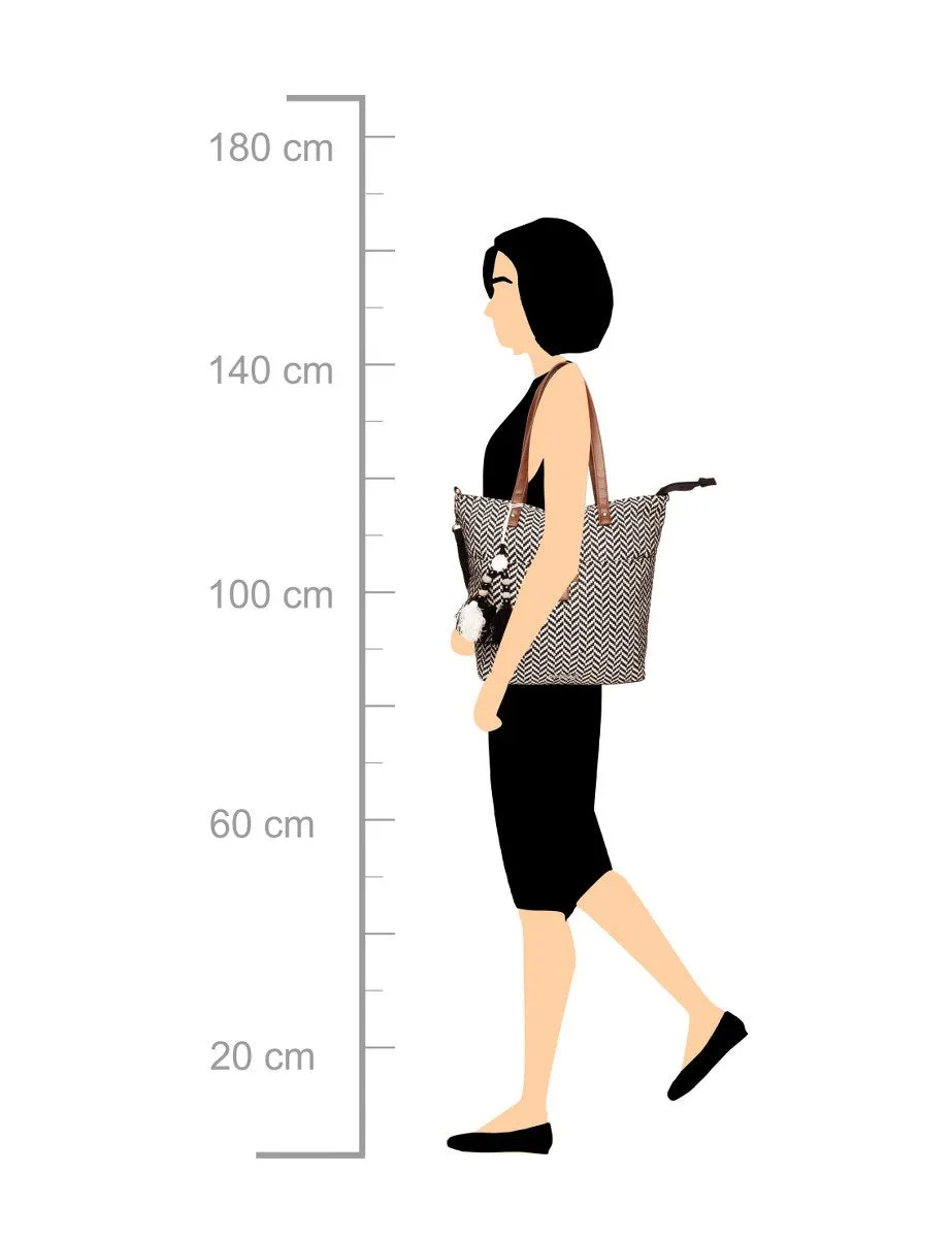 Black White Womens Tote Bag Medium Size