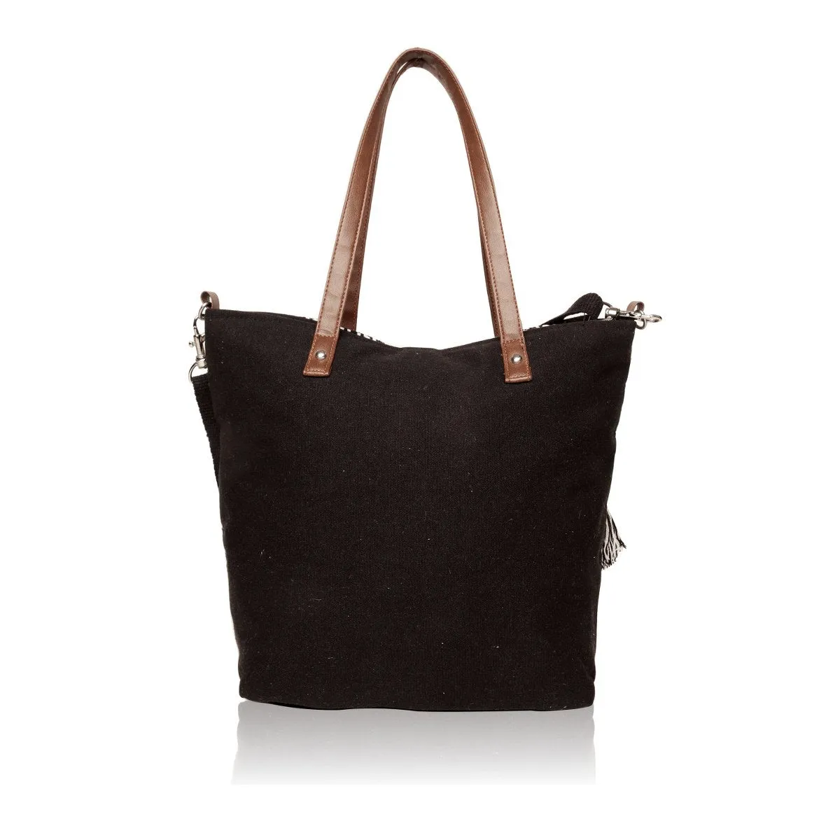 Black White Womens Tote Bag Medium Size