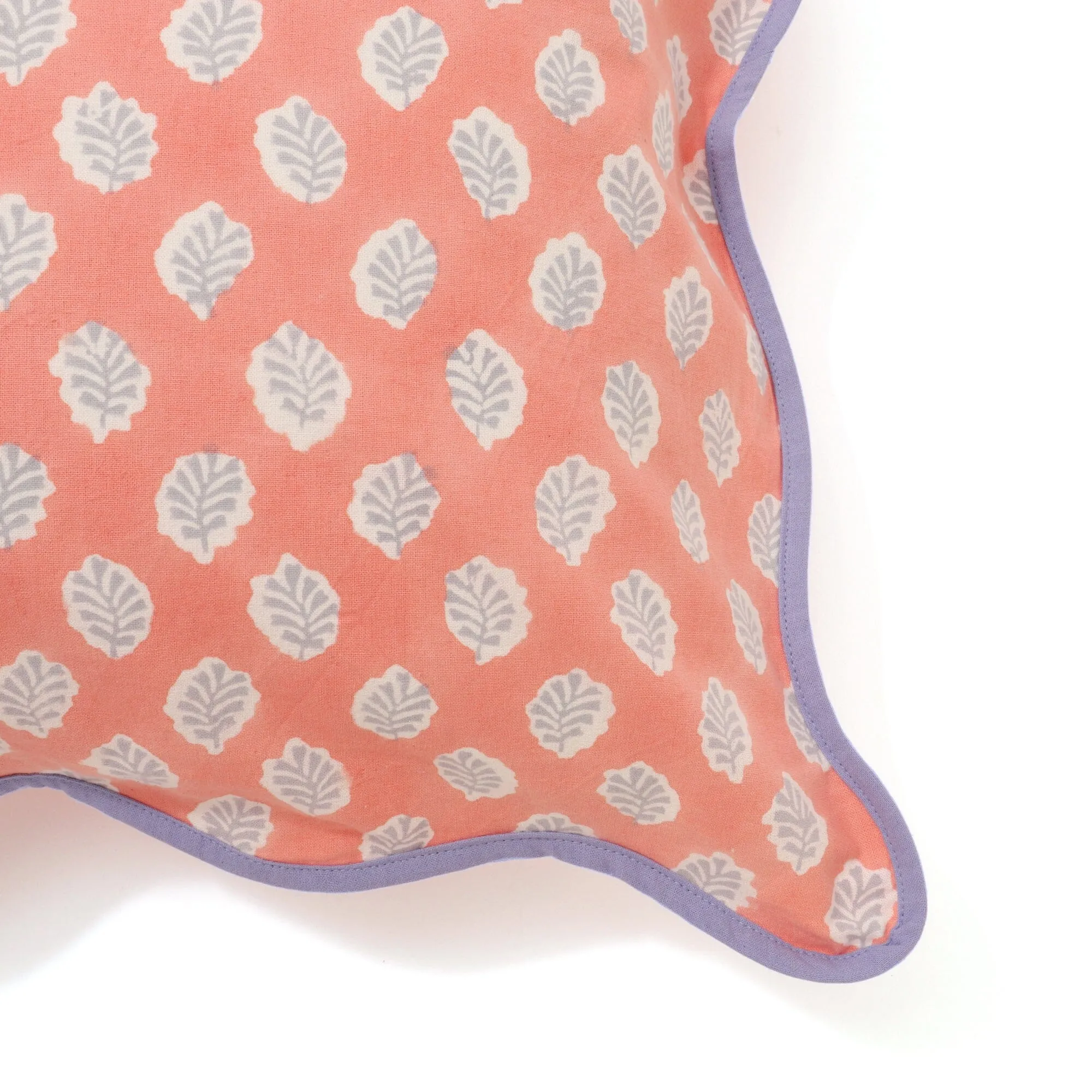 Block Print Cushion Cover 450×450 Pink