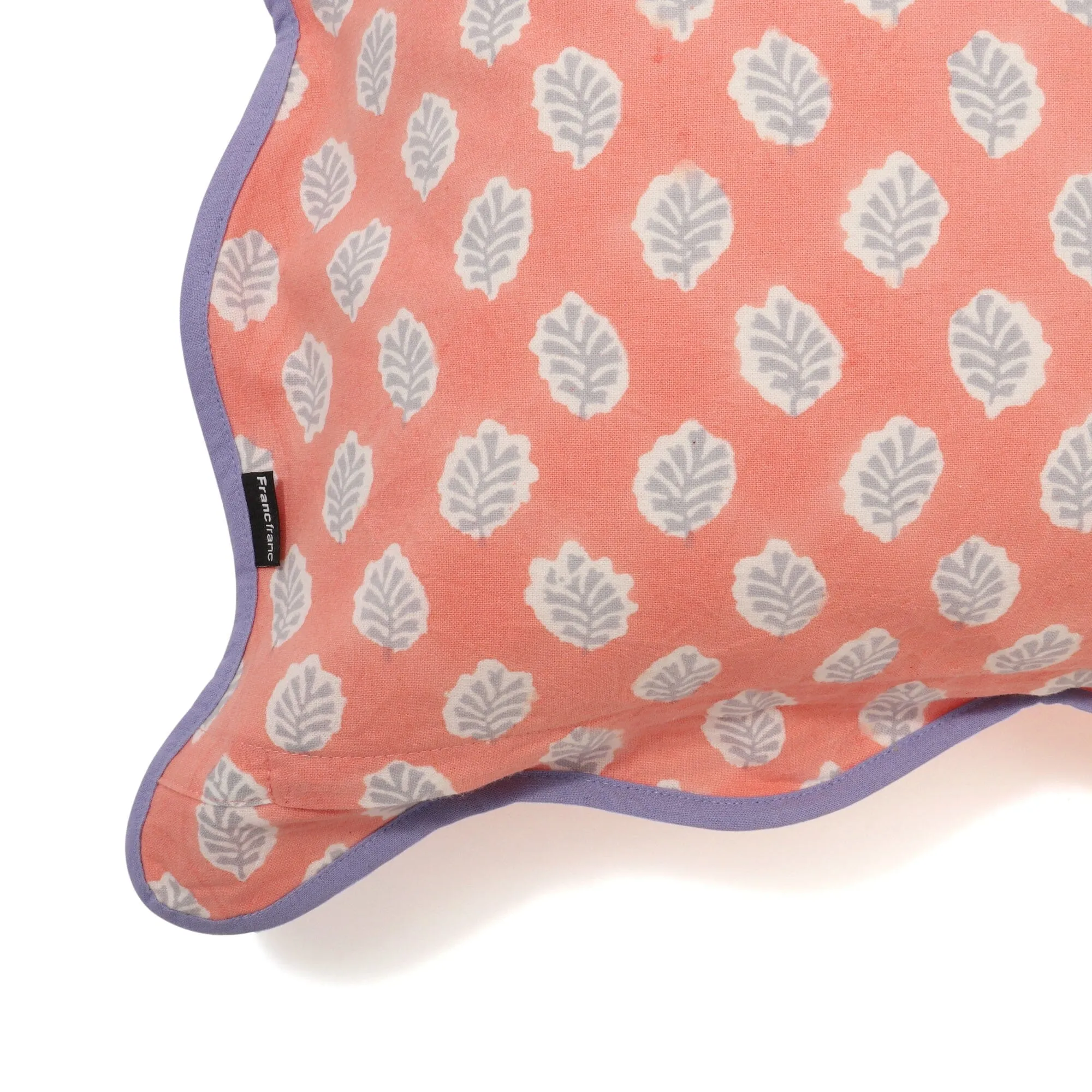 Block Print Cushion Cover 450×450 Pink