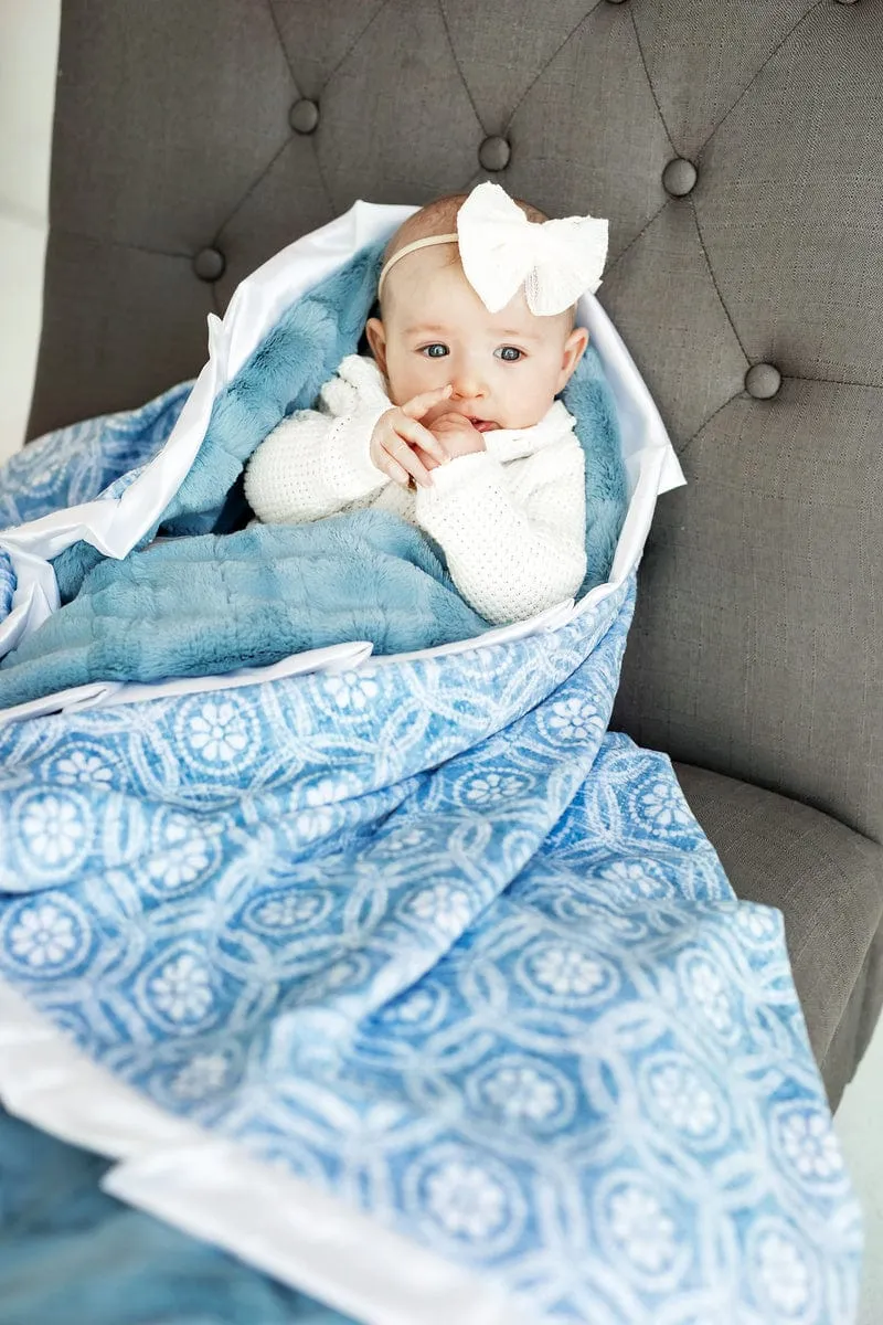 Blue Kaleidoscope Blanket