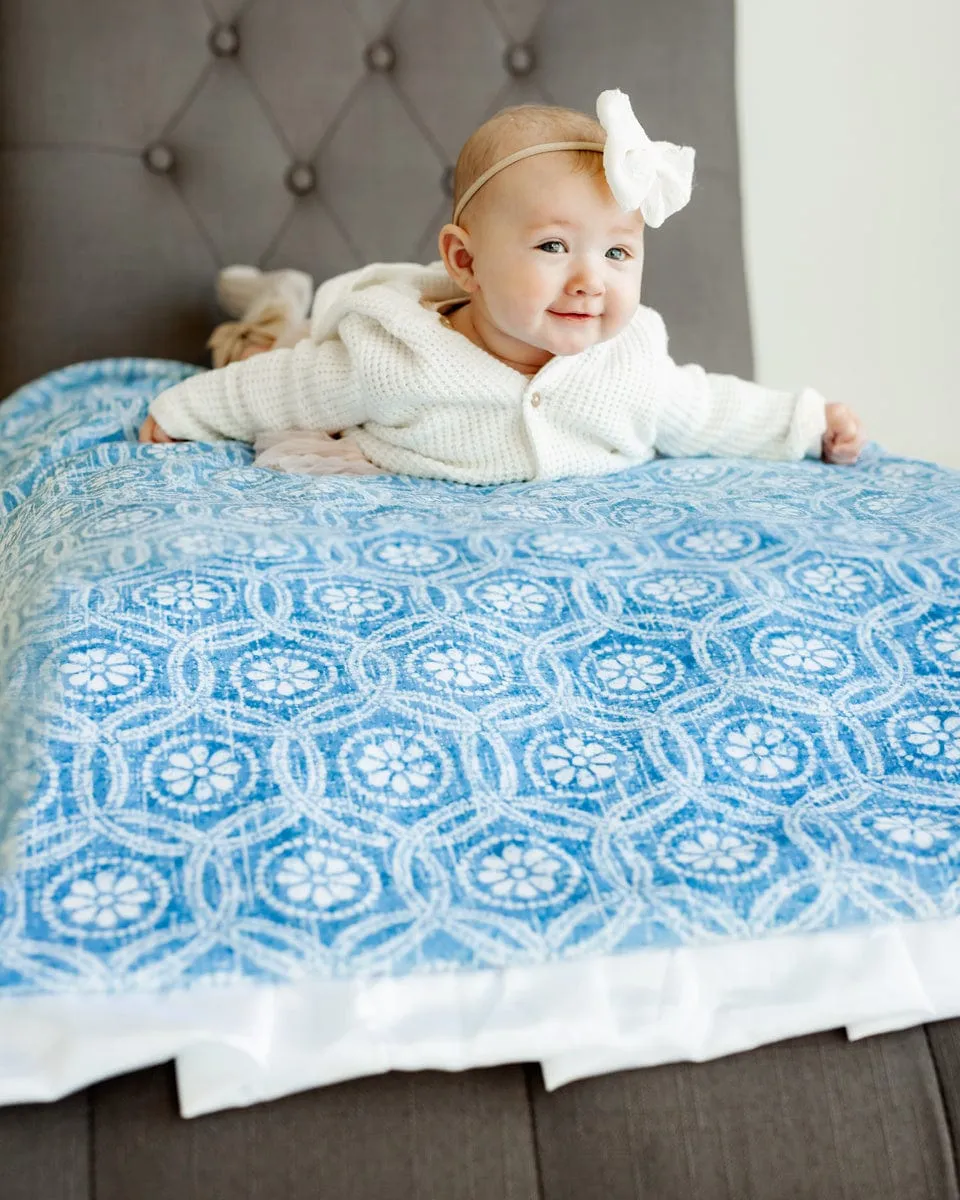 Blue Kaleidoscope Blanket