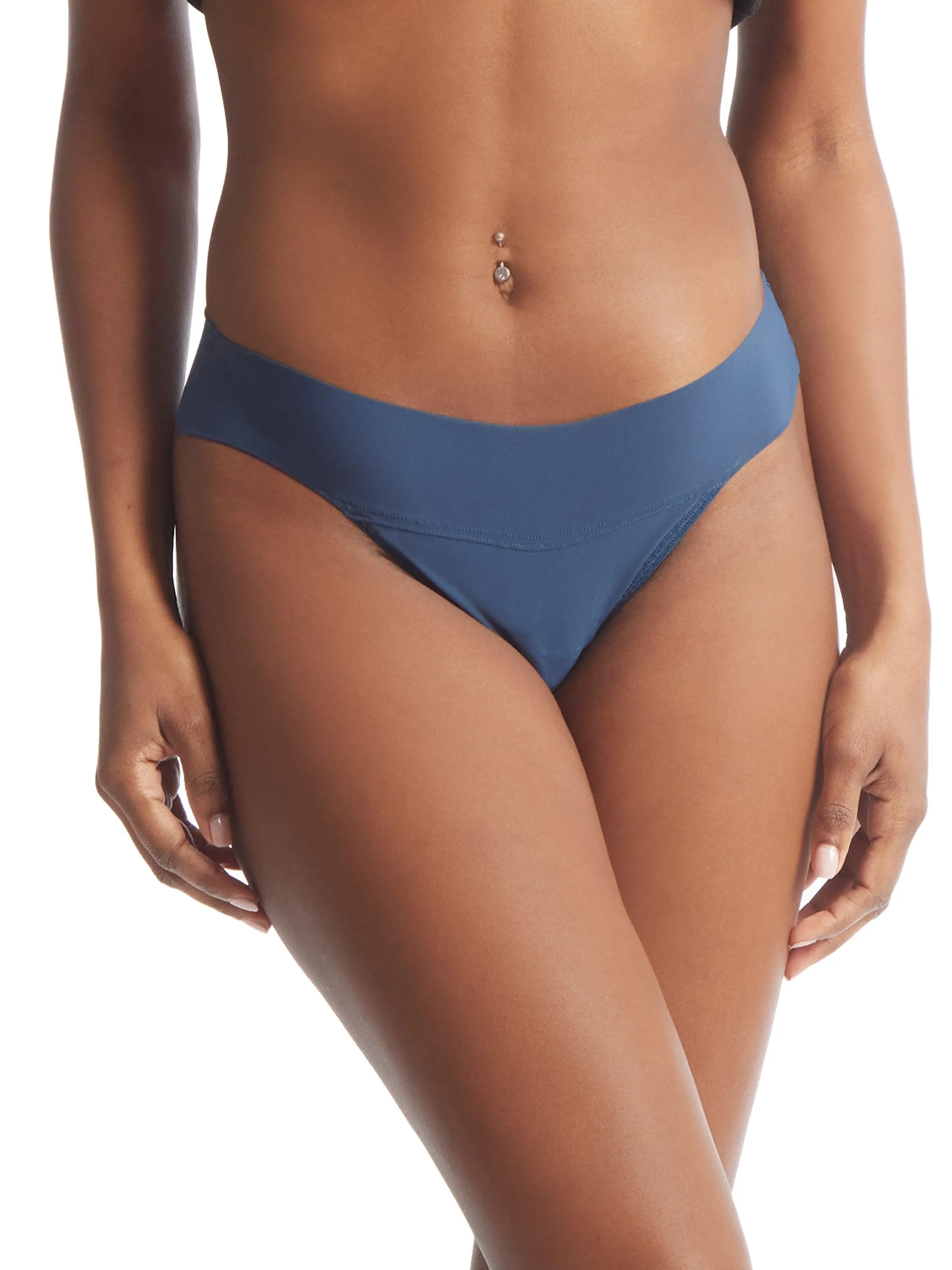 BreatheSoft® Natural Rise Thong Nightshade Blue