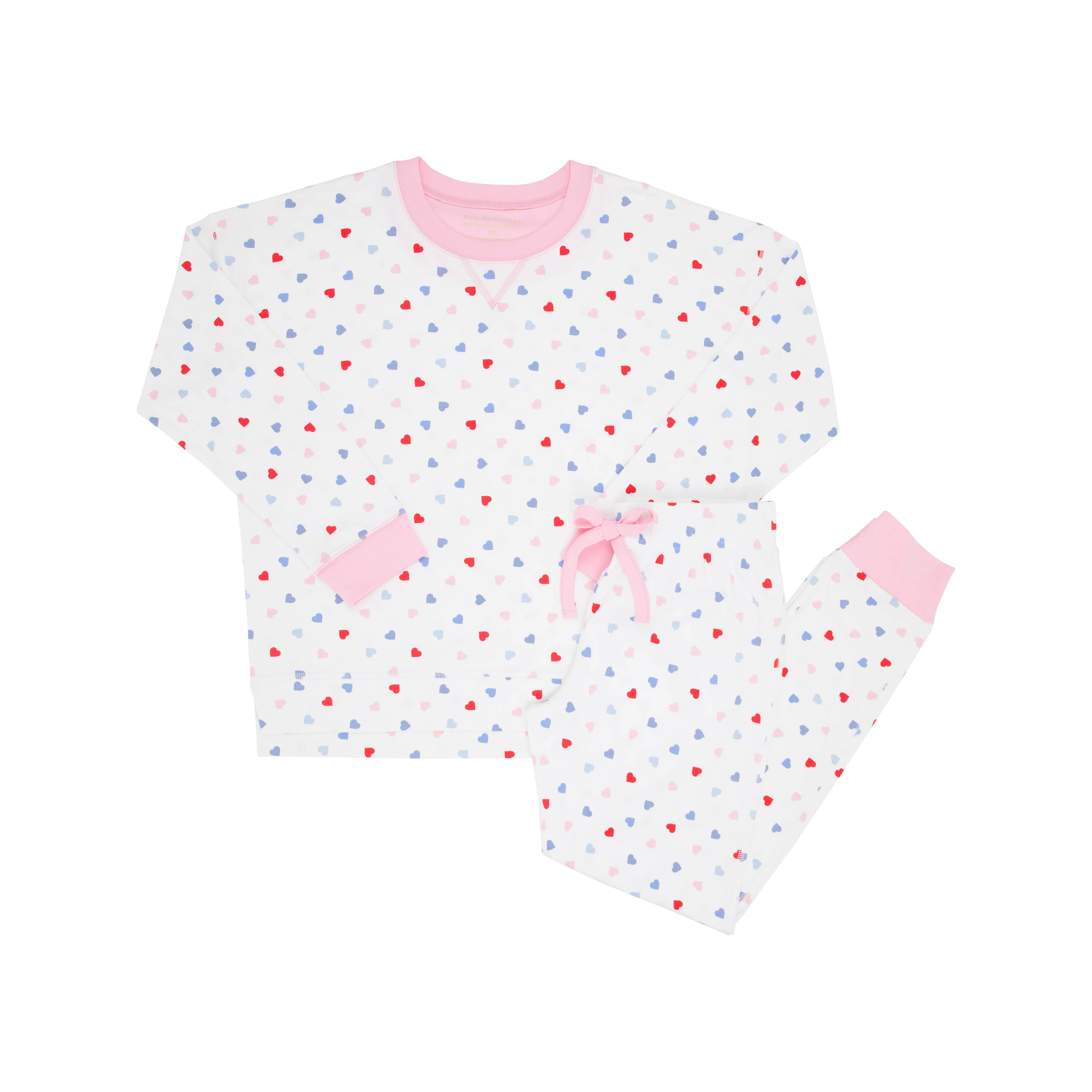 Callahan Cabernet Lounge Set (Women's) - Happy Hearts with Pier Party Pink