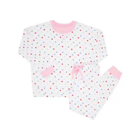 Callahan Cabernet Lounge Set (Women's) - Happy Hearts with Pier Party Pink