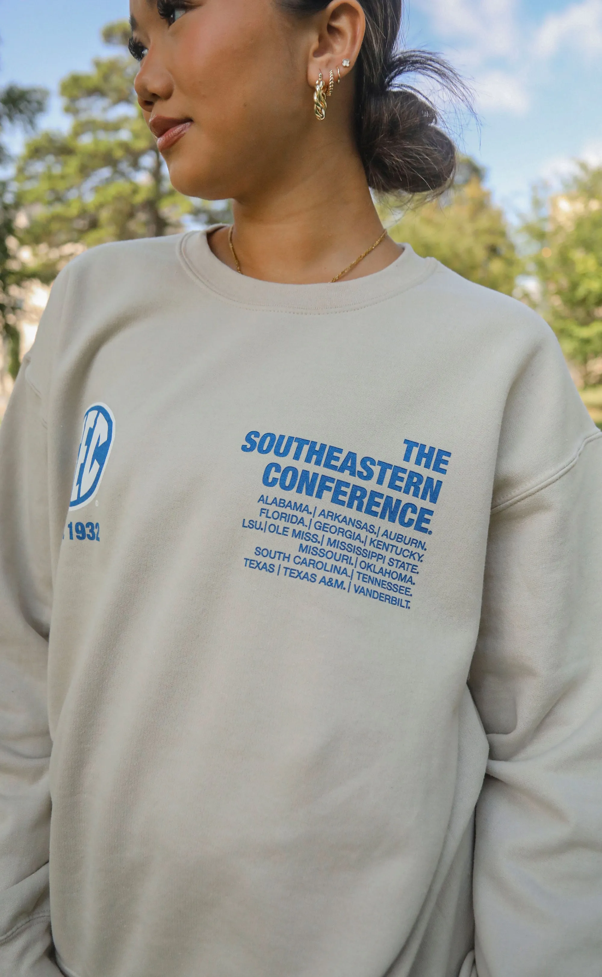 charlie southern: sec tan sweatshirt