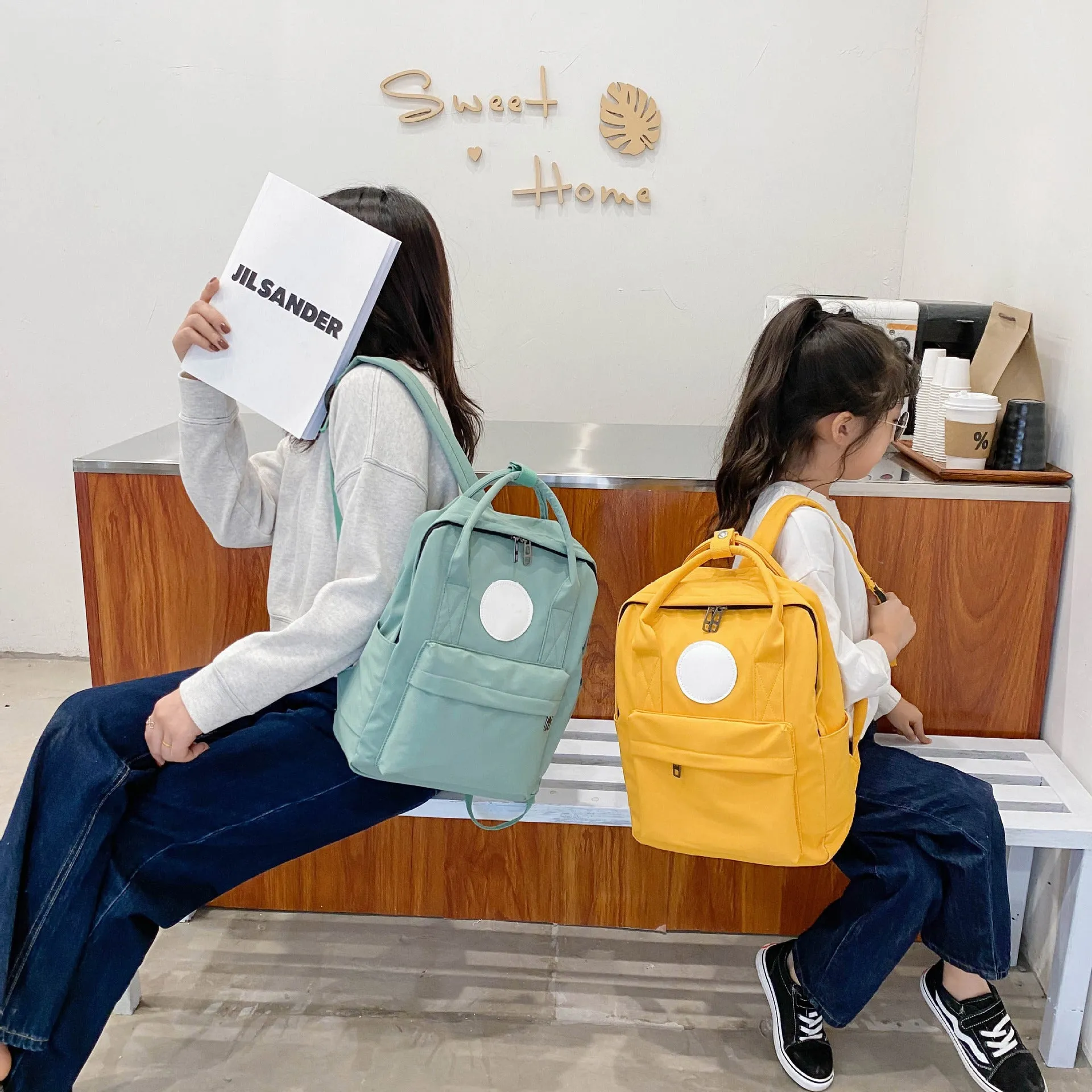 Children's backpack with logo
