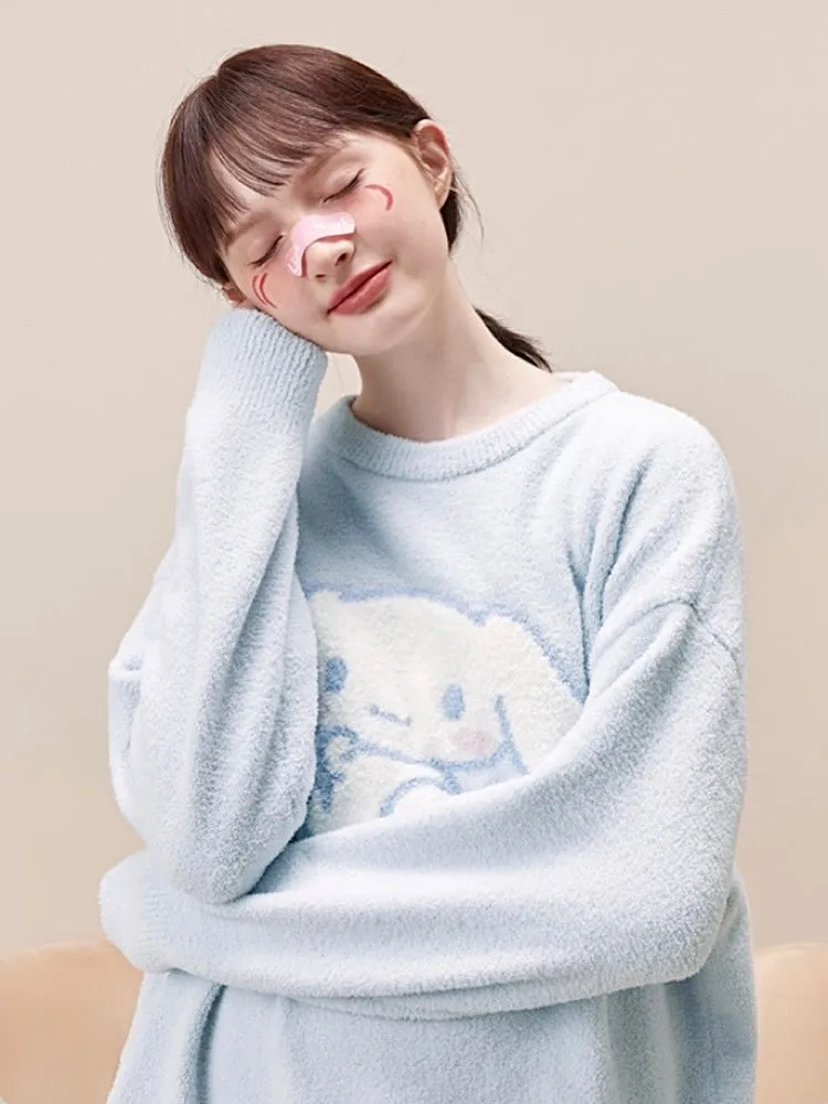 Cinnamoroll Cozy Winter Cute Dreamy Fleece Pajama Set