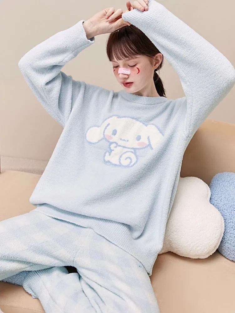 Cinnamoroll Cozy Winter Cute Dreamy Fleece Pajama Set