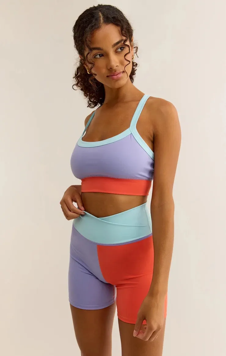 Color Block bike short - Cosmic Sky