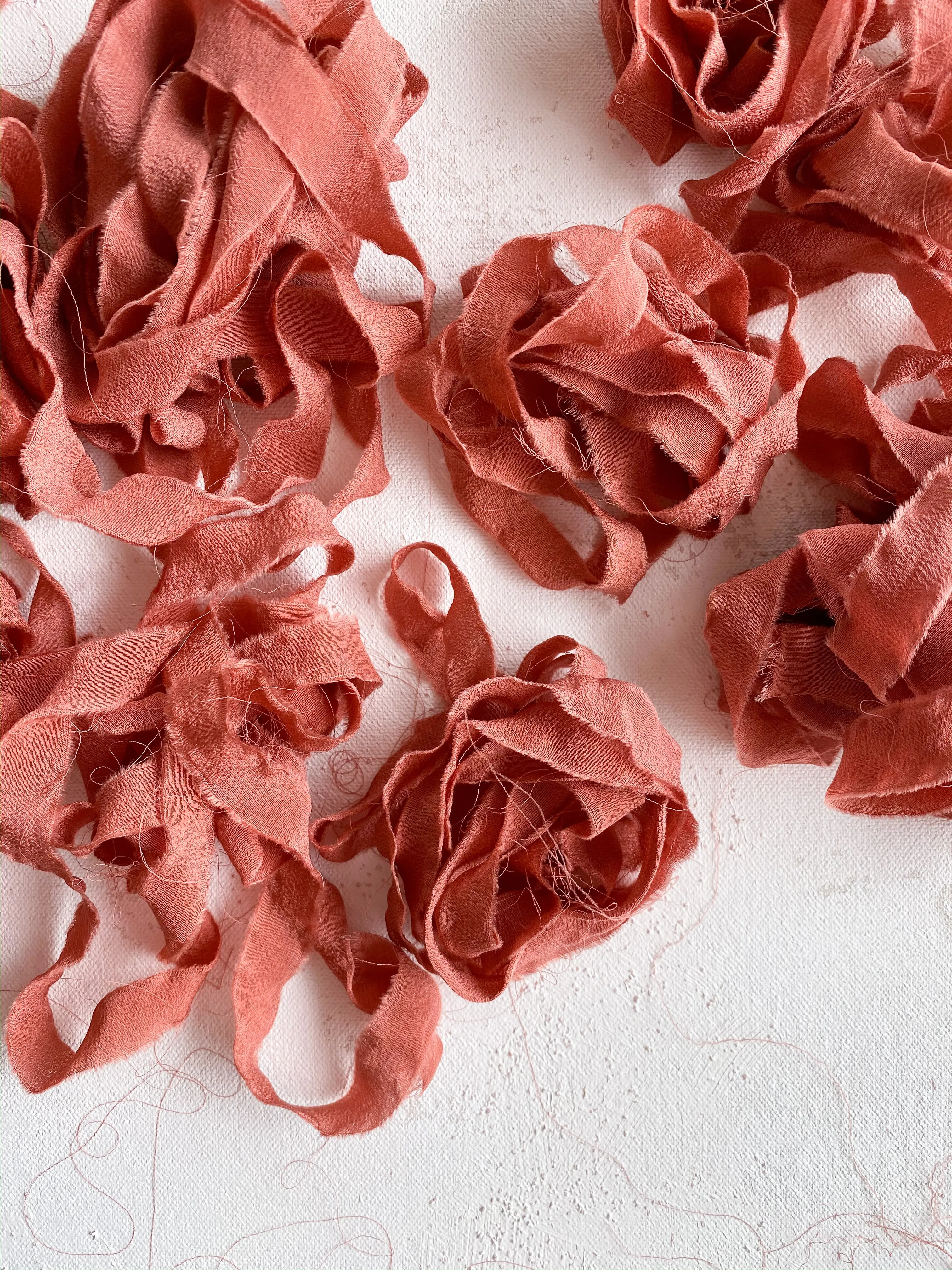 Coral Silk Ribbon Trim 218