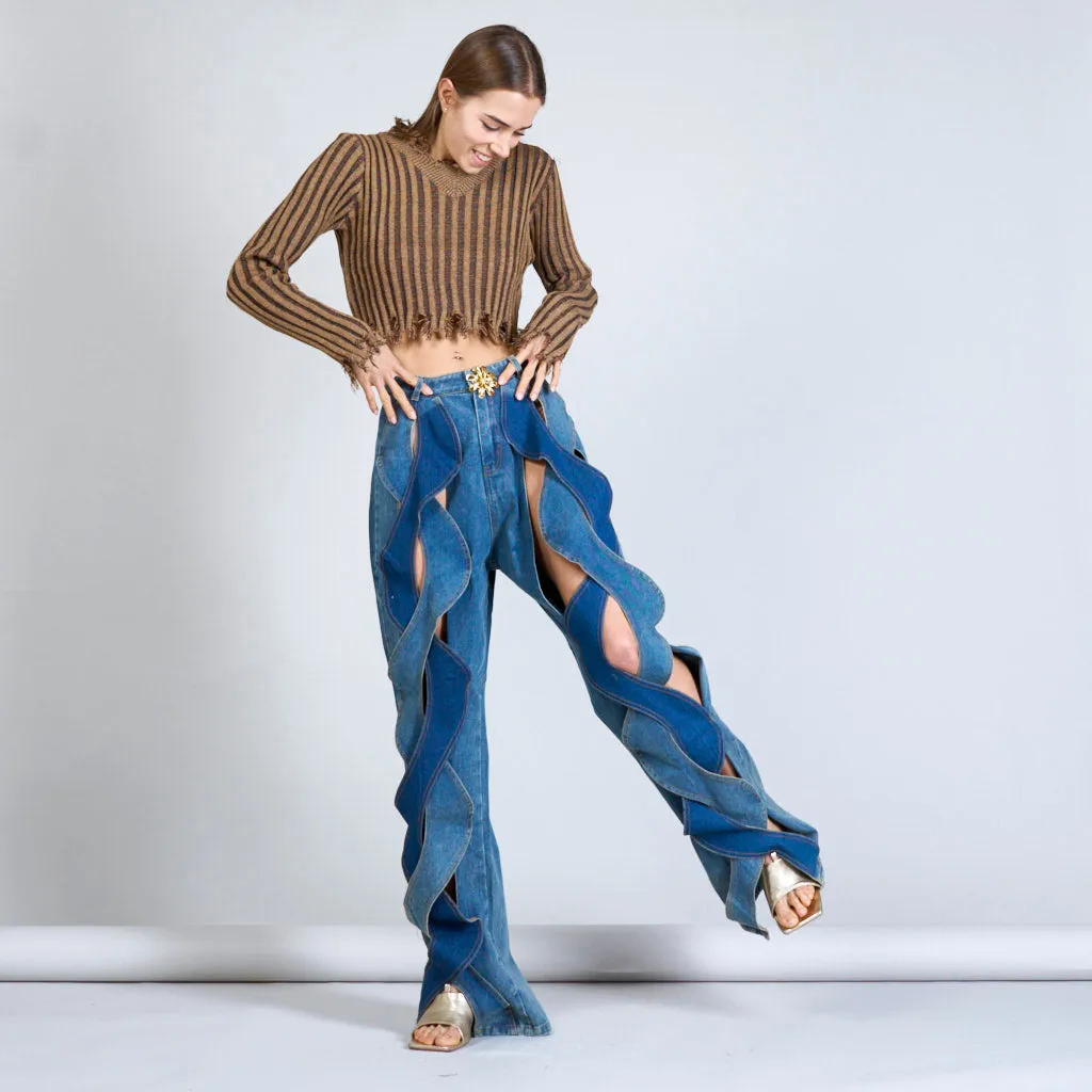 Distressed cropped top wholesale