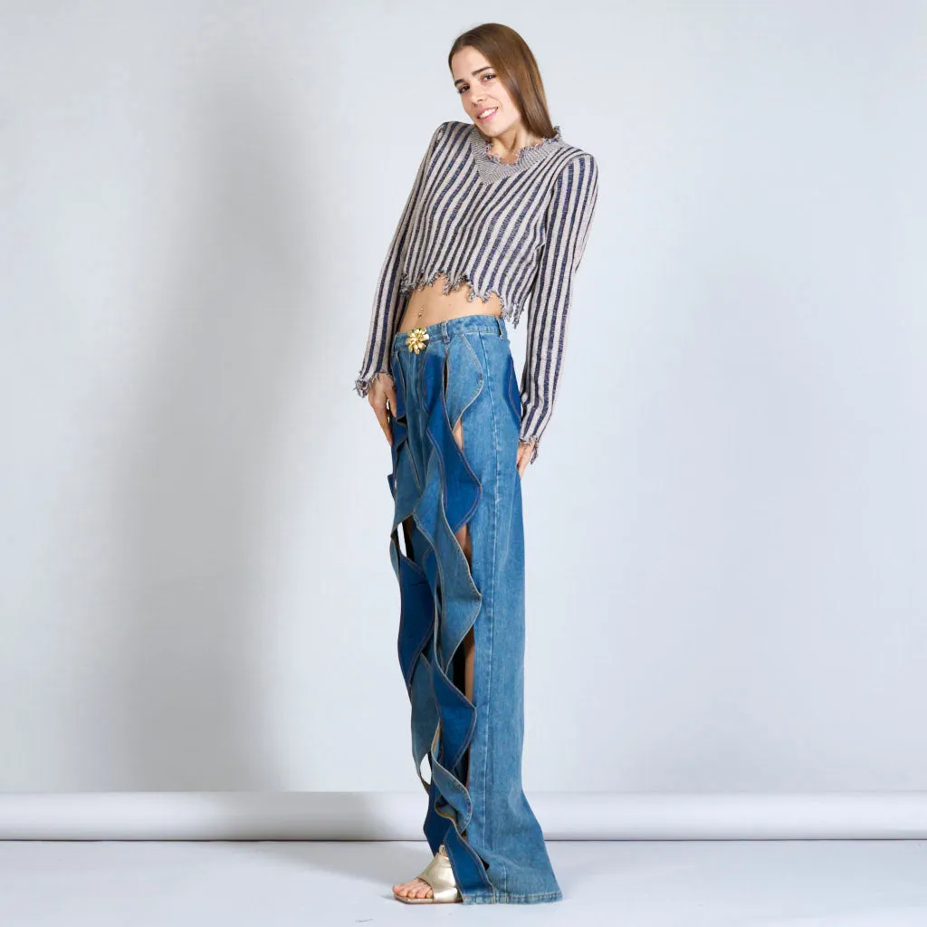 Distressed cropped top wholesale