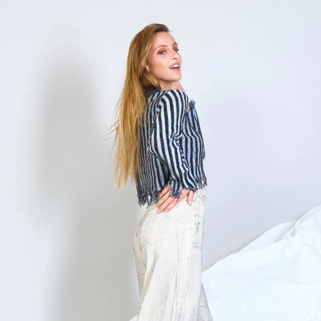 Distressed cropped top wholesale