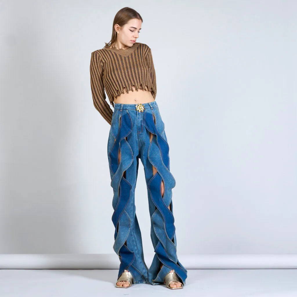 Distressed cropped top wholesale