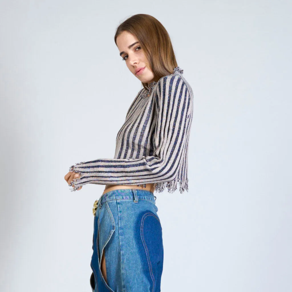 Distressed cropped top wholesale