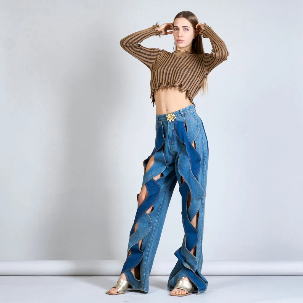 Distressed cropped top wholesale
