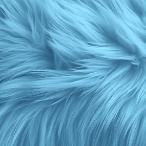 Faux Fur Fabric Squares | Baby Blue