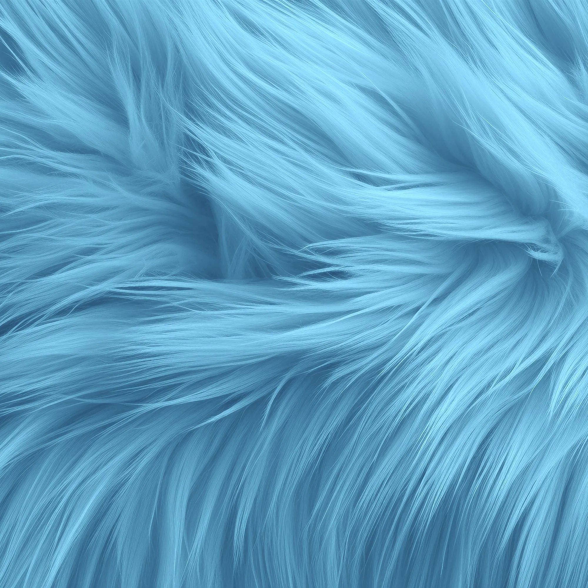 Faux Fur Fabric Squares | Baby Blue