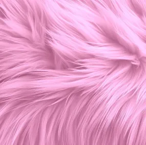 Faux Fur Fabric Squares | Baby Pink