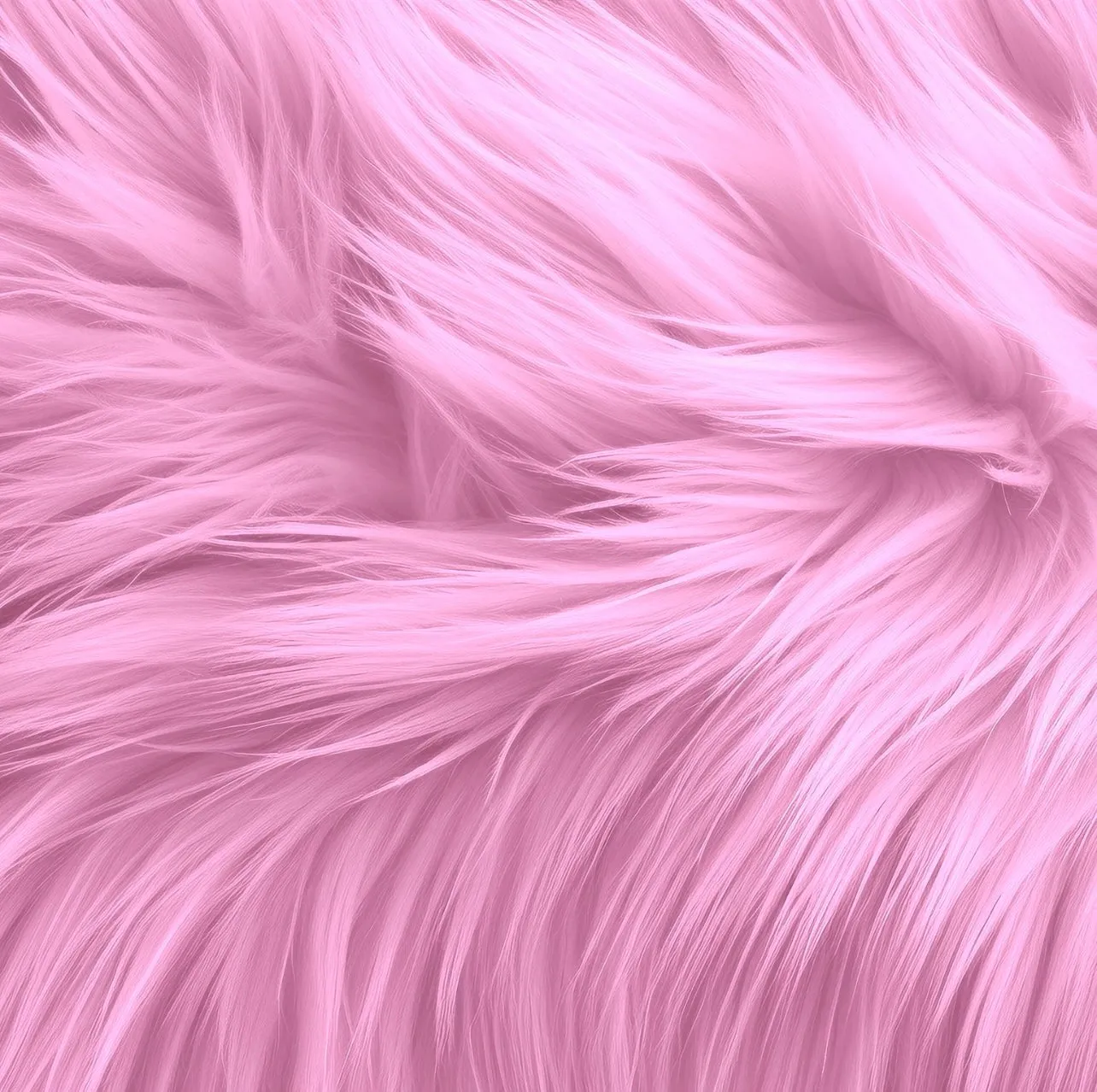 Faux Fur Fabric Squares | Baby Pink
