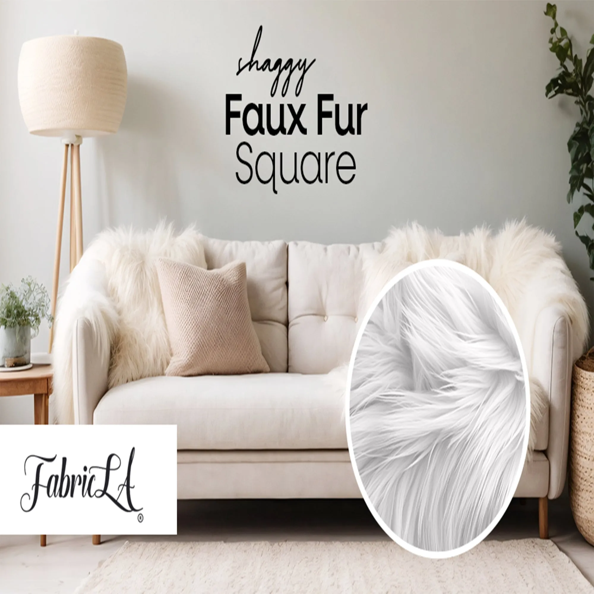 Faux Fur Fabric Squares | Banana