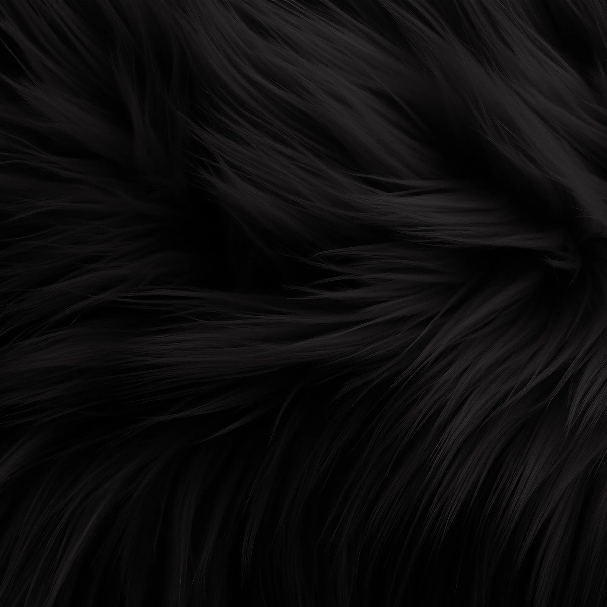 Faux Fur Fabric Squares | Black