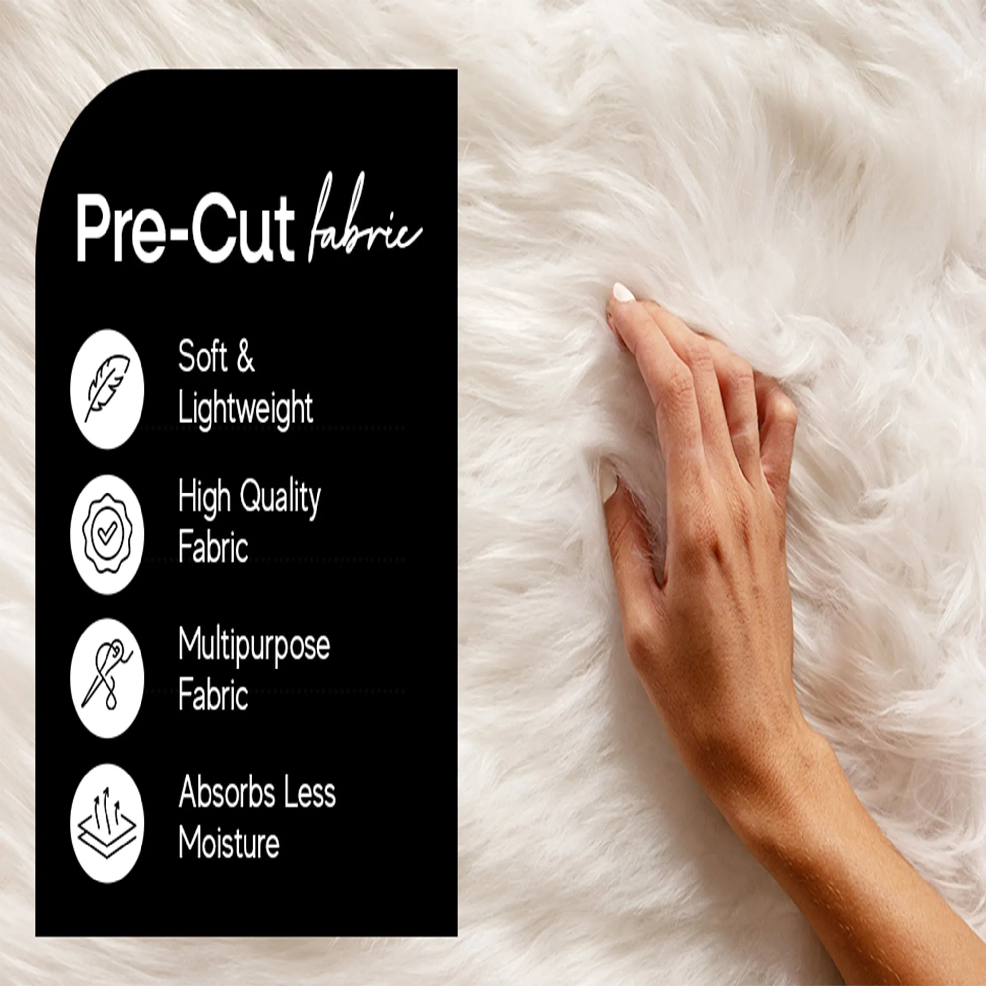 Faux Fur Fabric Squares | Chocolate