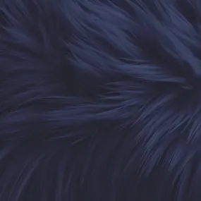 Faux Fur Fabric Squares | Dark Navy Blue