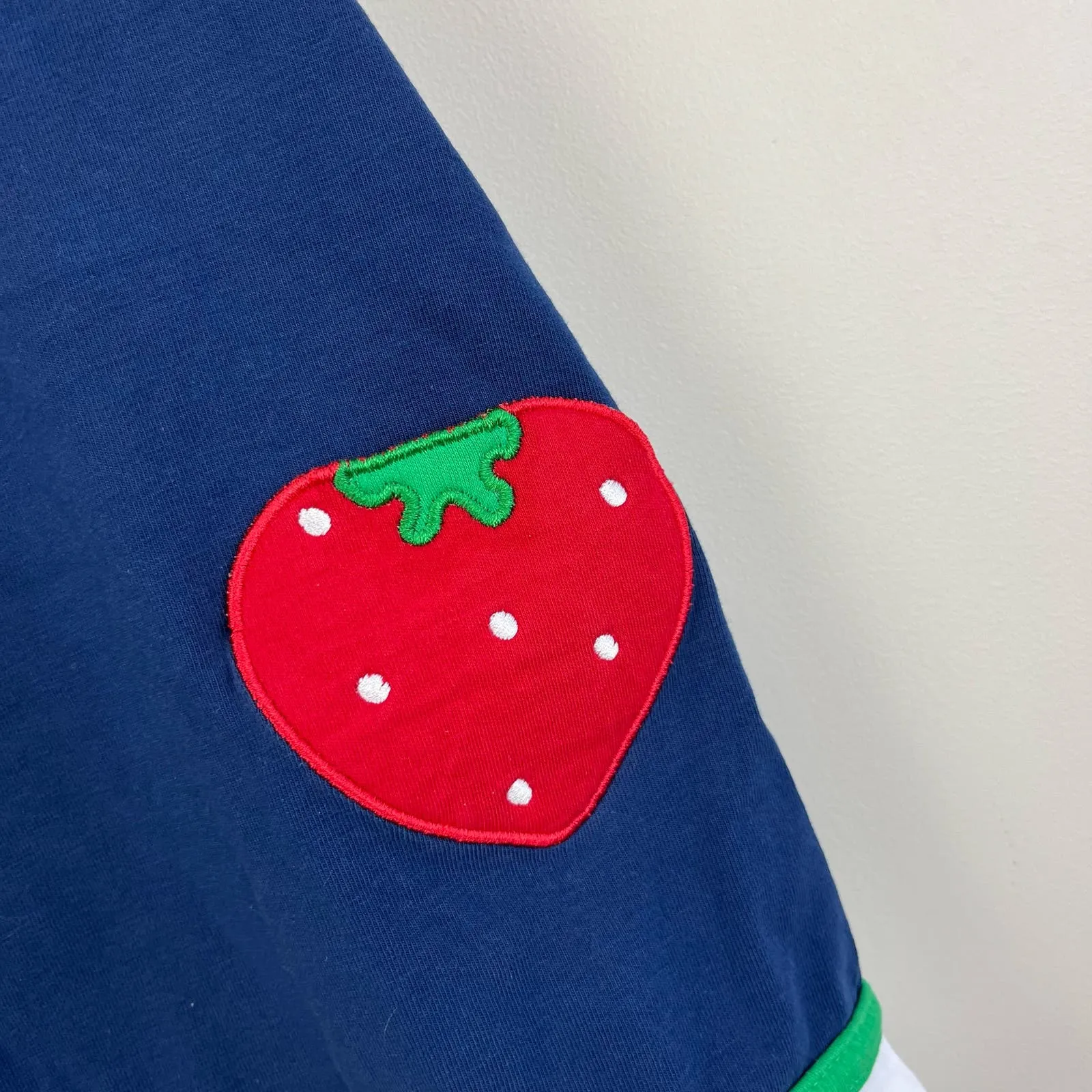 Florence Eiseman Navy Blue Strawberry Dress 2T