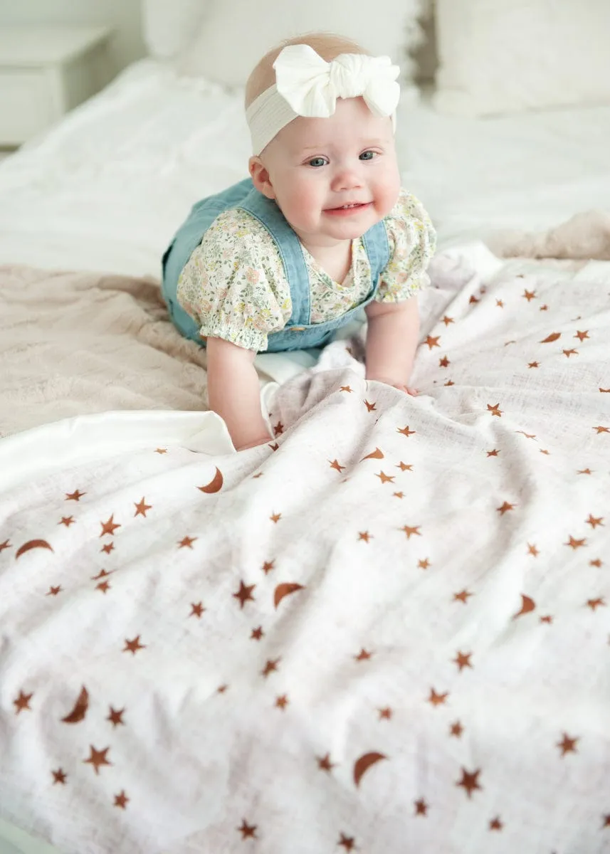 Gold Stars and Moons Blanket